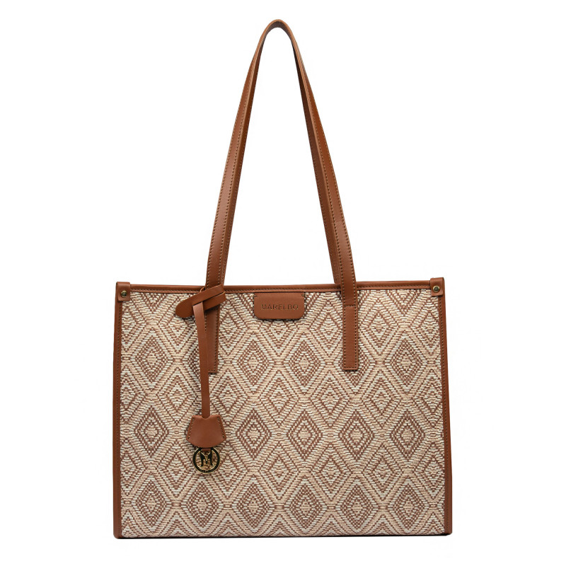 Women beach bag 031-1g motiv brown combined