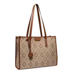 Women beach bag 031-1g motiv brown combined