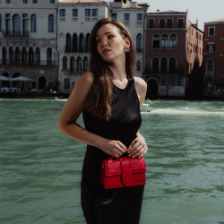 Women shoulder bag 028g 01 croco red