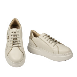 Women sport shoes 6077 beige combined