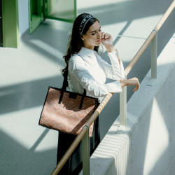 Women beach bag 031-1g motiv pink combined