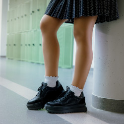 Women sport shoes 6074 black combined lifestyle