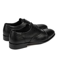 Men stylish, elegant shoes 978 black
