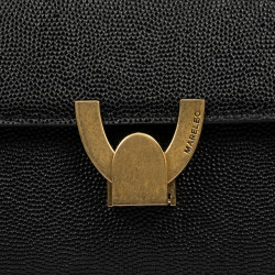 Women shoulder bag 032g black caviar