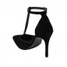 Women stylish, elegant shoes 1323 black velour