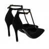 Women stylish, elegant shoes 1323 black velour