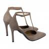 Women stylish, elegant shoes 1323 sand velour