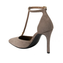 Women stylish, elegant shoes 1323 sand velour