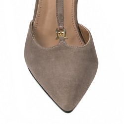 Women stylish, elegant shoes 1323 sand velour