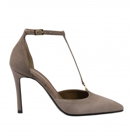 Women stylish, elegant shoes 1323 sand velour