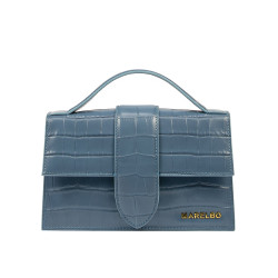 Women shoulder bag 028g croco blue