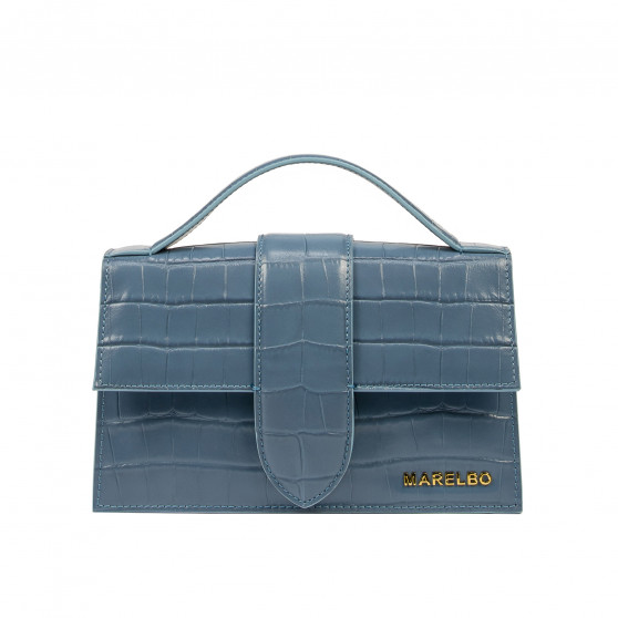 Women shoulder bag 028g croco blue