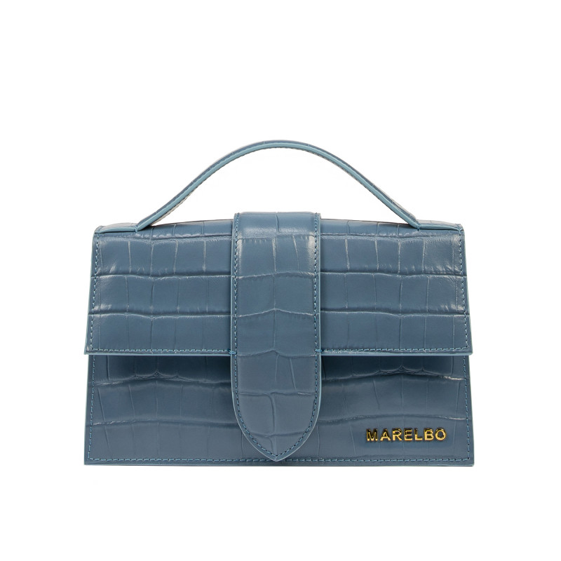 Women shoulder bag 028g croco blue