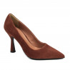 Women stylish, elegant shoes 1322 cognac antilopa