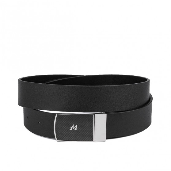 Men belt 62b bicolored biz black+black mat