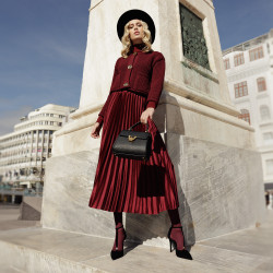 Women shoulder bag 032g black caviar