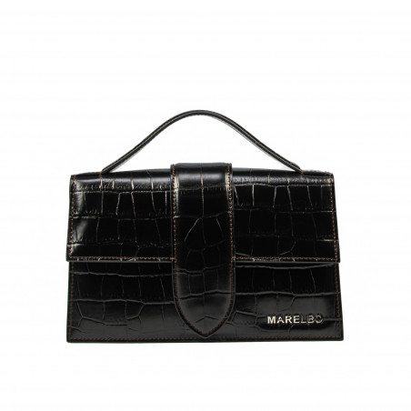 Women shoulder bag 028g 01 croco dark brown