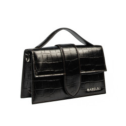 Women shoulder bag 028g 01 croco dark brown