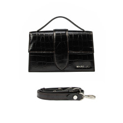 Women shoulder bag 028g 01 croco dark brown