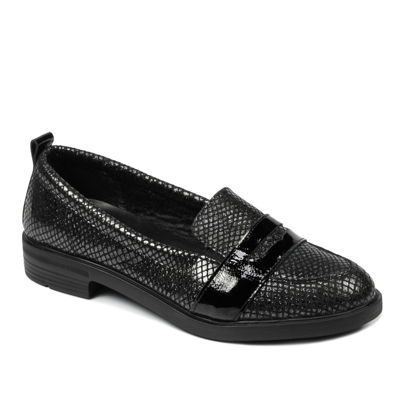 Pantofi casual/eleganti dama 6037 black pearl combined