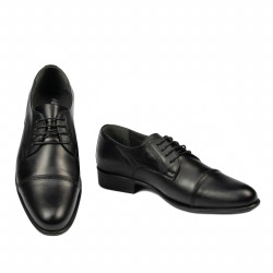 Men stylish, elegant shoes 838 black
