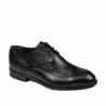 Men stylish, elegant shoes 892 black