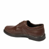 Men stylish, elegant shoes 843 brown