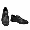 Men stylish, elegant shoes 843 black