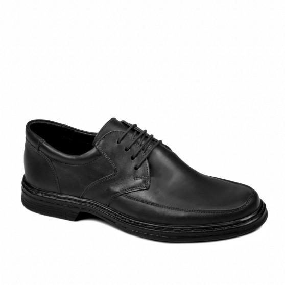 Men stylish, elegant shoes 843 black