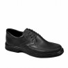 Men stylish, elegant shoes 843 black
