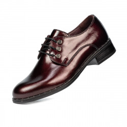 Women casual shoes 6020 patent bordo