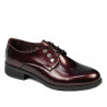 Women casual shoes 6020 patent bordo