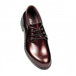 Women casual shoes 6020 patent bordo