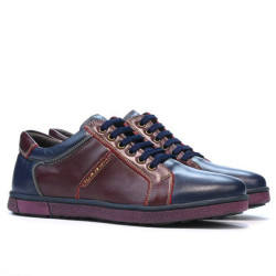 Men sport shoes 849 indigo+bordo