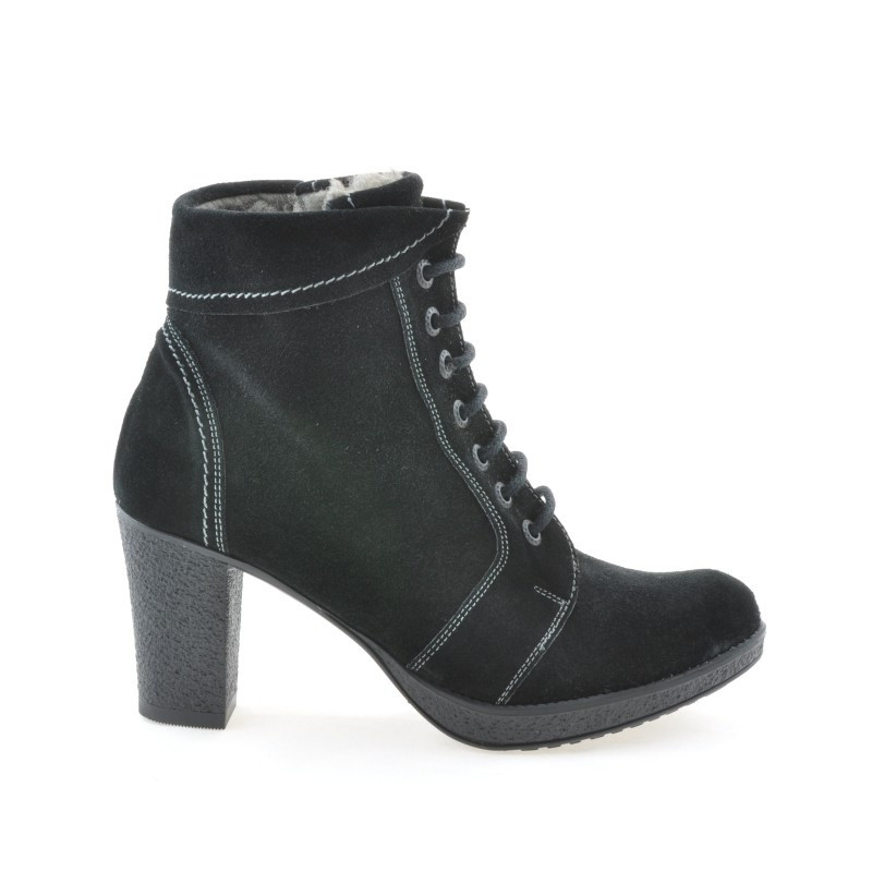 Women boots 3231 black velour
