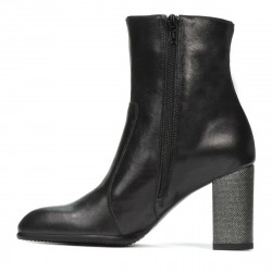 Women boots 1177 black satinat
