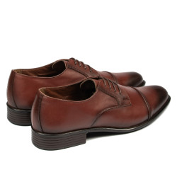 Men stylish, elegant shoes 838 a cognac