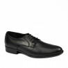 Men stylish, elegant shoes 837 black