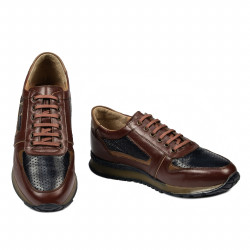 Men sport shoes 833 brown+indigo