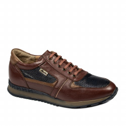Men sport shoes 833 brown+indigo