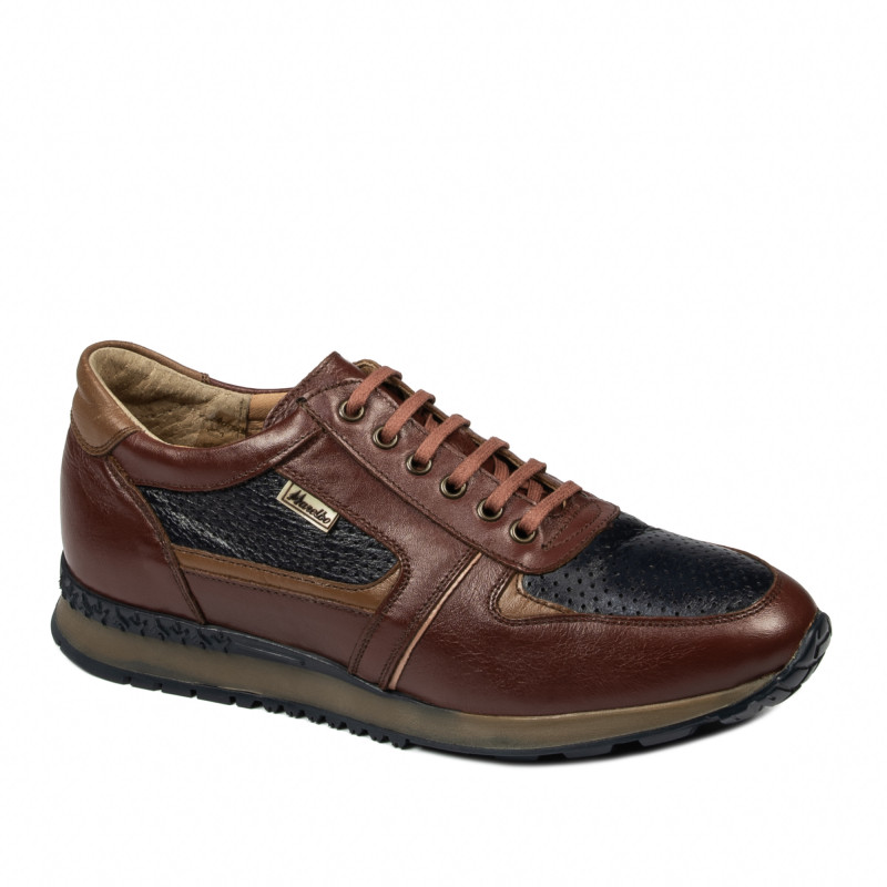 Men sport shoes 833 brown+indigo