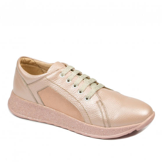 Pantofi sport/casual dama 6010 pudra pearl combined