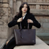 Women shoulder bag 034g dark brown lifestyle