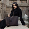 Women shoulder bag 034g dark brown lifestyle
