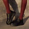 Women sport shoes 6077 black combined lifestyle