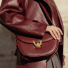 Women shoulder bag 035g burgundy