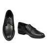 Men stylish, elegant shoes 837 black