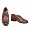 Men stylish, elegant shoes 837 a cognac