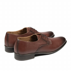 Men stylish, elegant shoes 837 a cognac