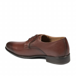 Men stylish, elegant shoes 837 a cognac